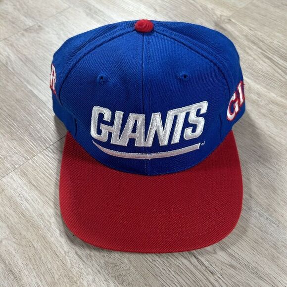 Vintage Sports Specialties New York Giants Hat Snapback NFL Side Wave Wool Blue - Picture 1 of 8